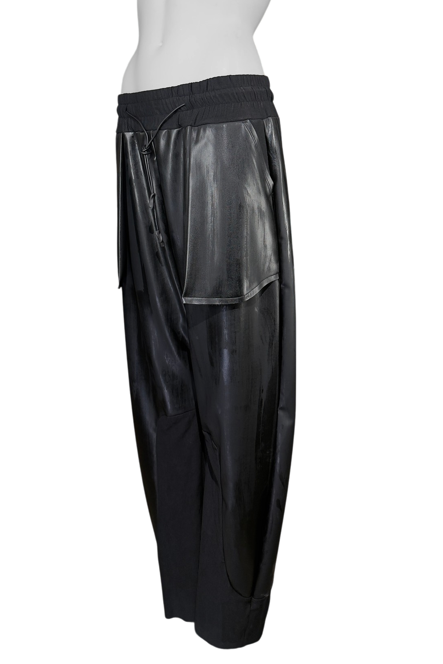 Bomber Pants in Vegan Leather and Cotton