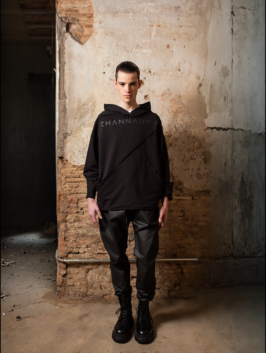 Oversized Unlined Fleece Hoodie Zhannaona