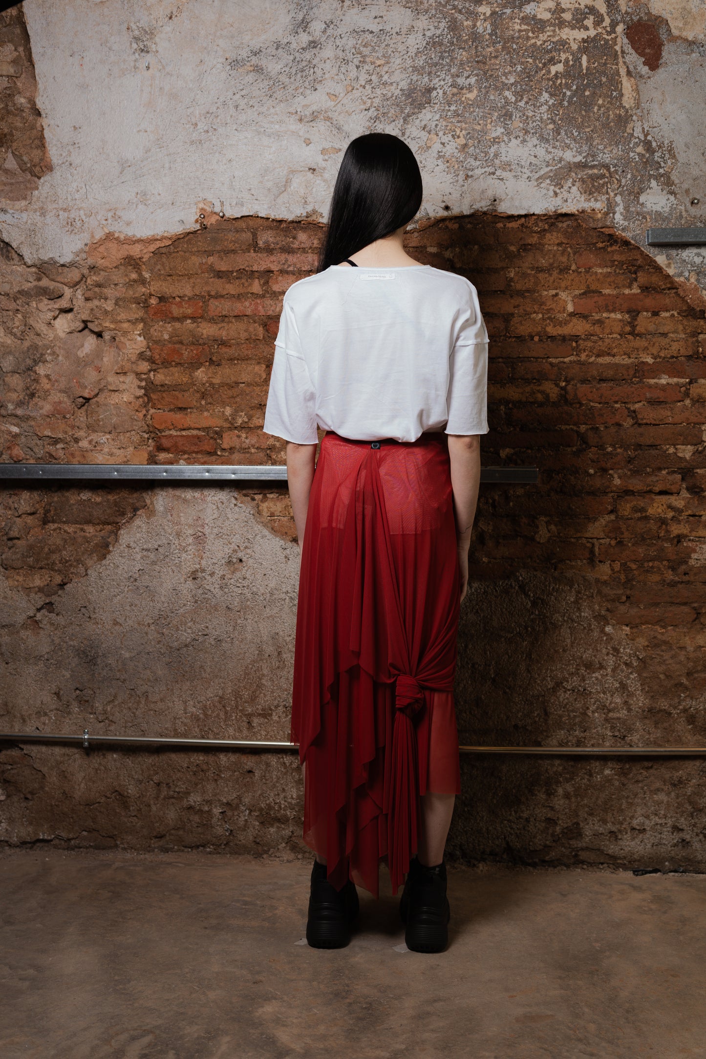 VENUS Transformable Skirt-Dress in Wine Mesh