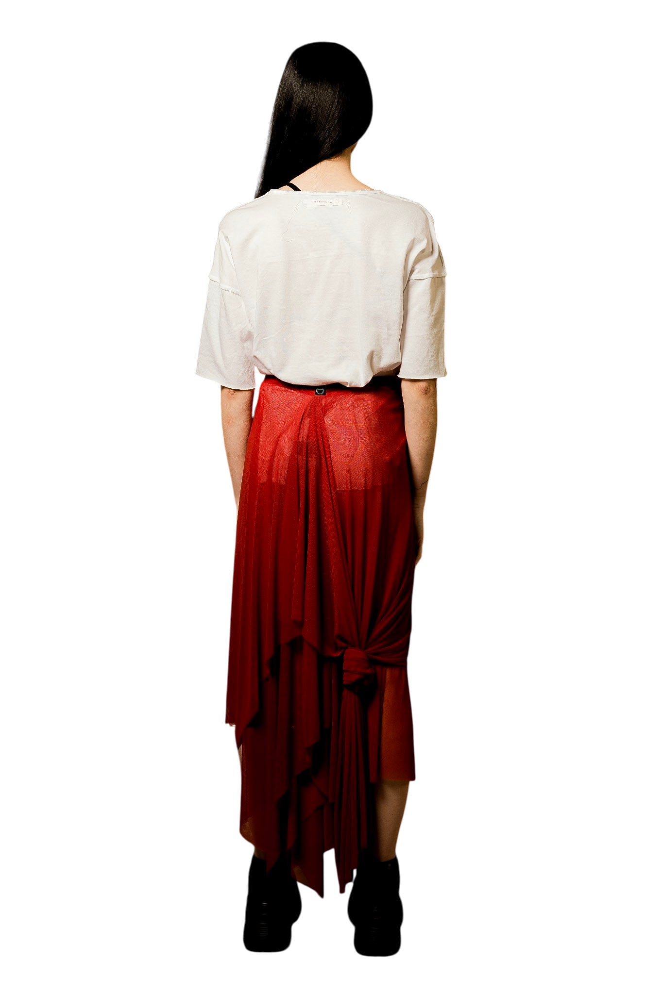 VENUS wandelbarer Rock-Kleid aus Wein-Mesh