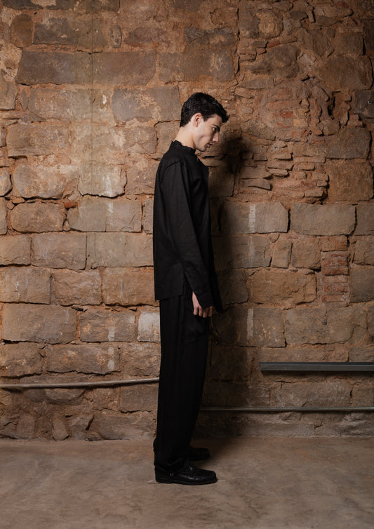 Asymmetrical Linen Shirt MAO