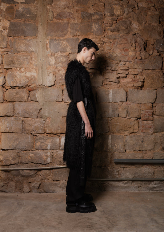 Mongolian Faux-Fur Vegan Reversible Coat