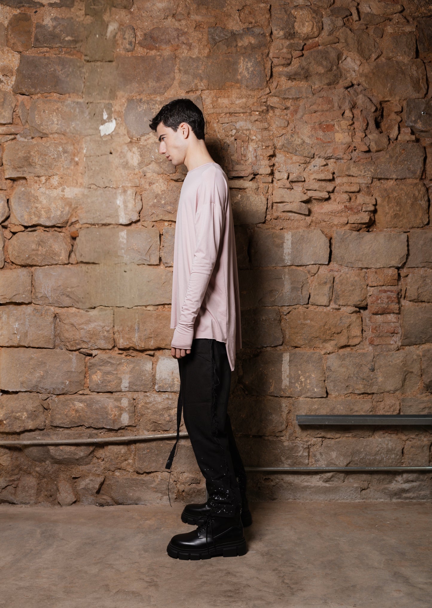 Asymmetrical Pink Long Sleeve with Thumb Holes
