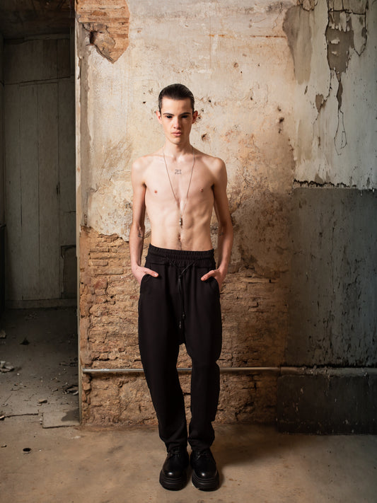 Large Sweat Pants in cotton brushed stitch