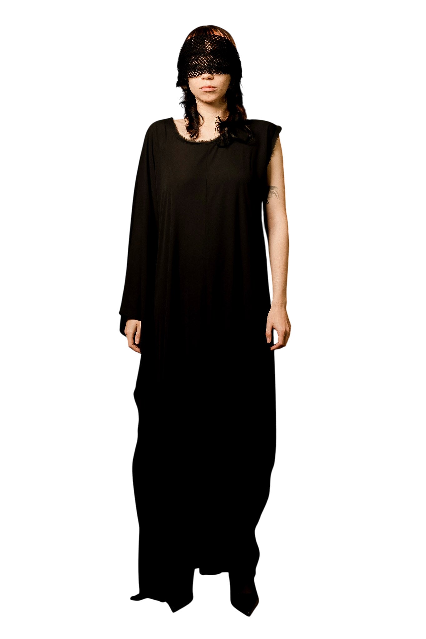 Long Asymmetrical Dress BLACK HOLE