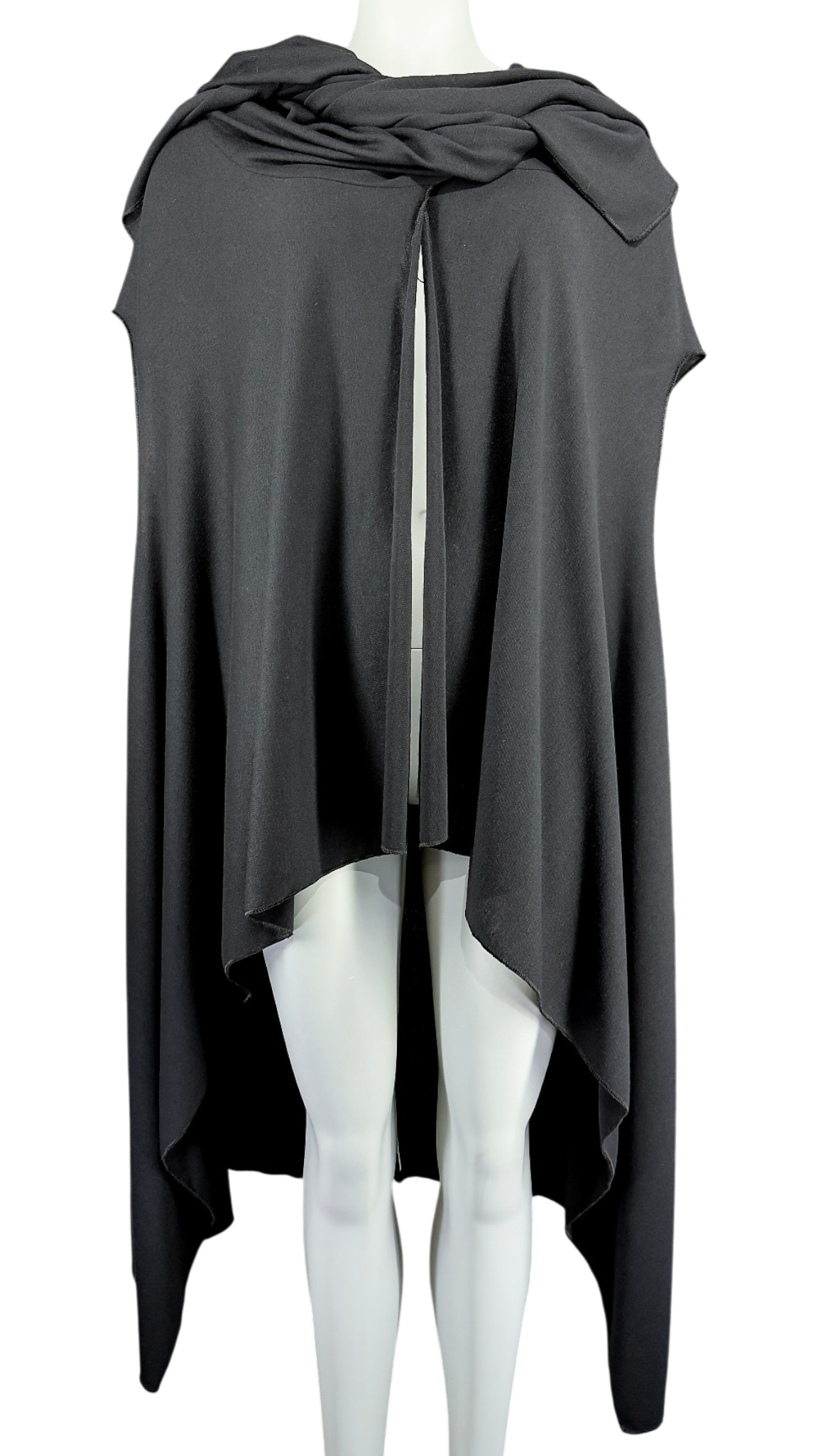 Oversized Sleeveless Hooded Cape