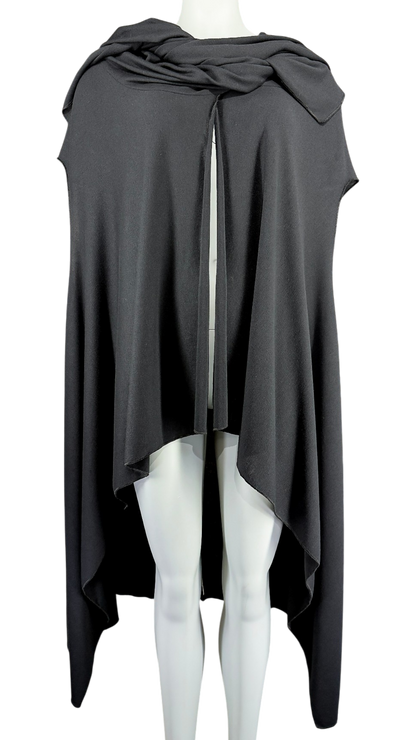 Oversized Sleeveless Hoodie Cape