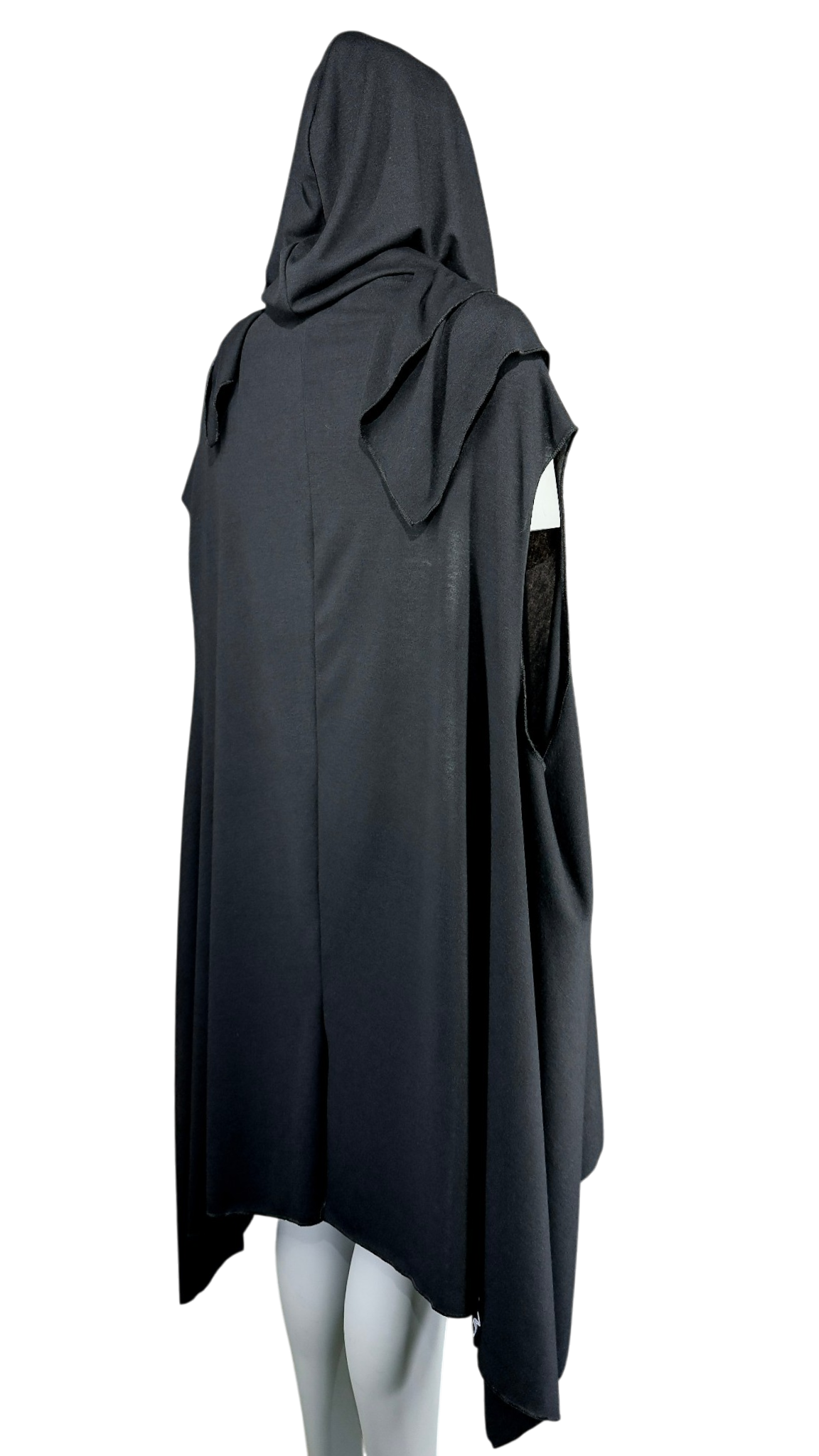 Oversized Sleeveless Hoodie Cape