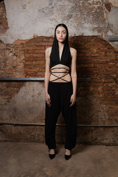 Low Rise Nefer Pants 2.0 in Black Viscose