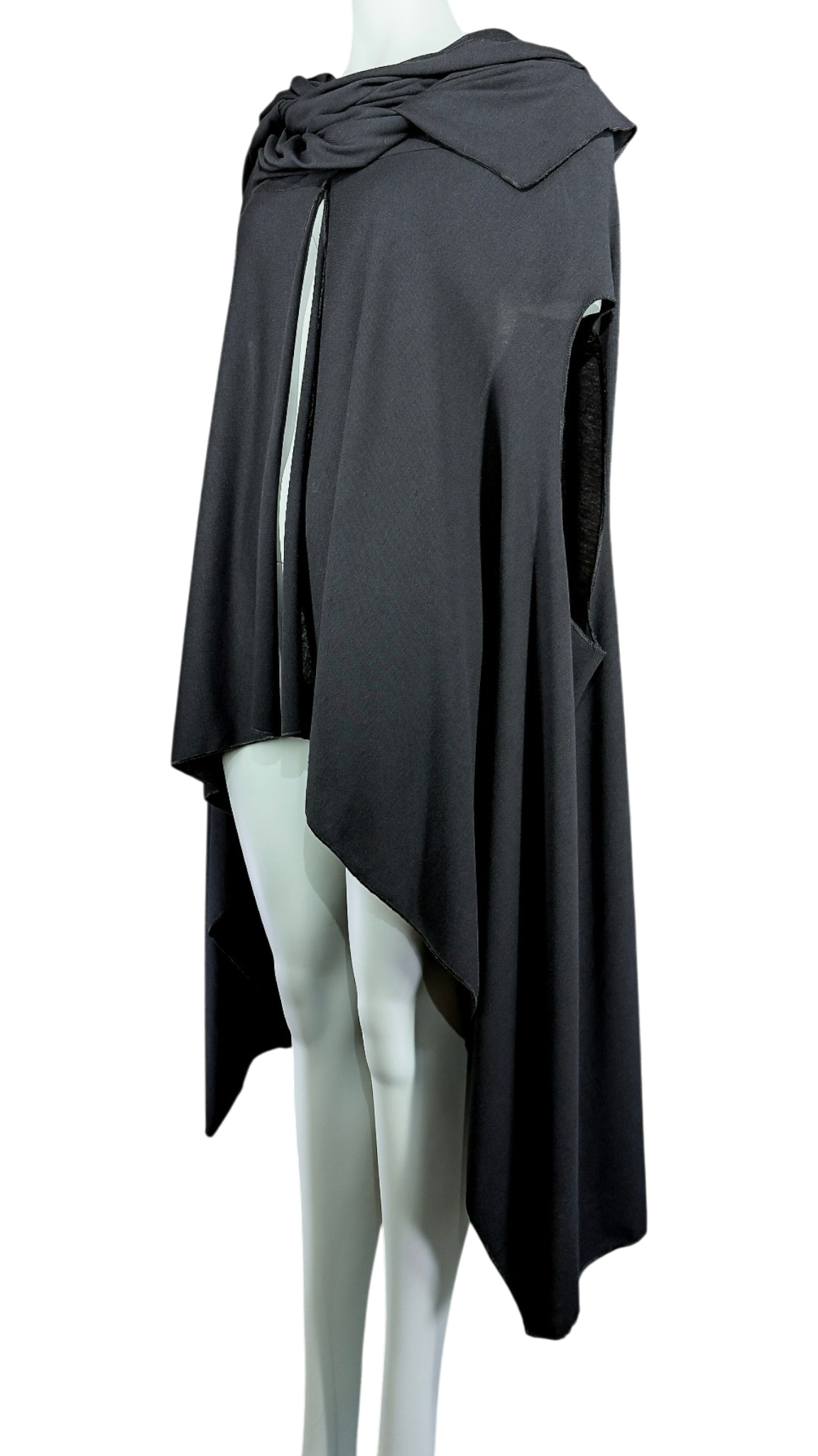Oversized Sleeveless Hoodie Cape