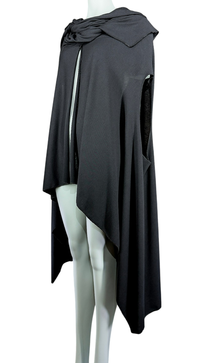 Oversized Sleeveless Hoodie Cape
