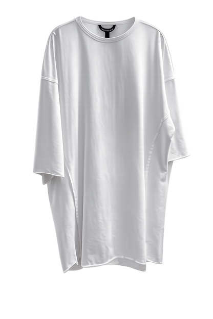 Basic-T-Shirt aus Baumwollstrick Zhannaona