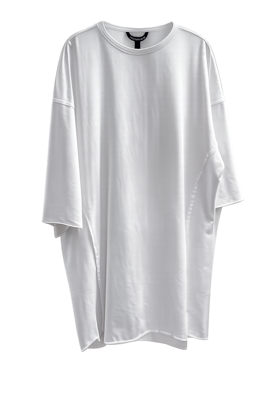Basic-T-Shirt aus Baumwollstrick Zhannaona