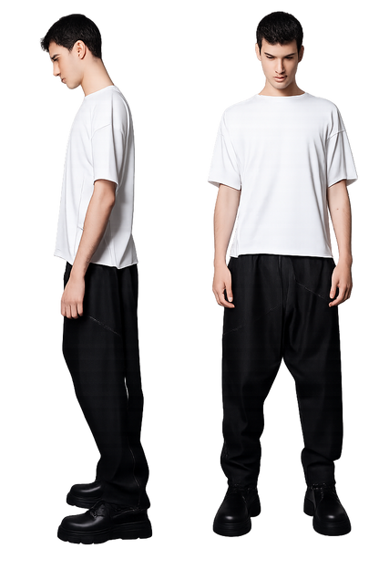 Basic-T-Shirt aus Baumwollstrick Zhannaona
