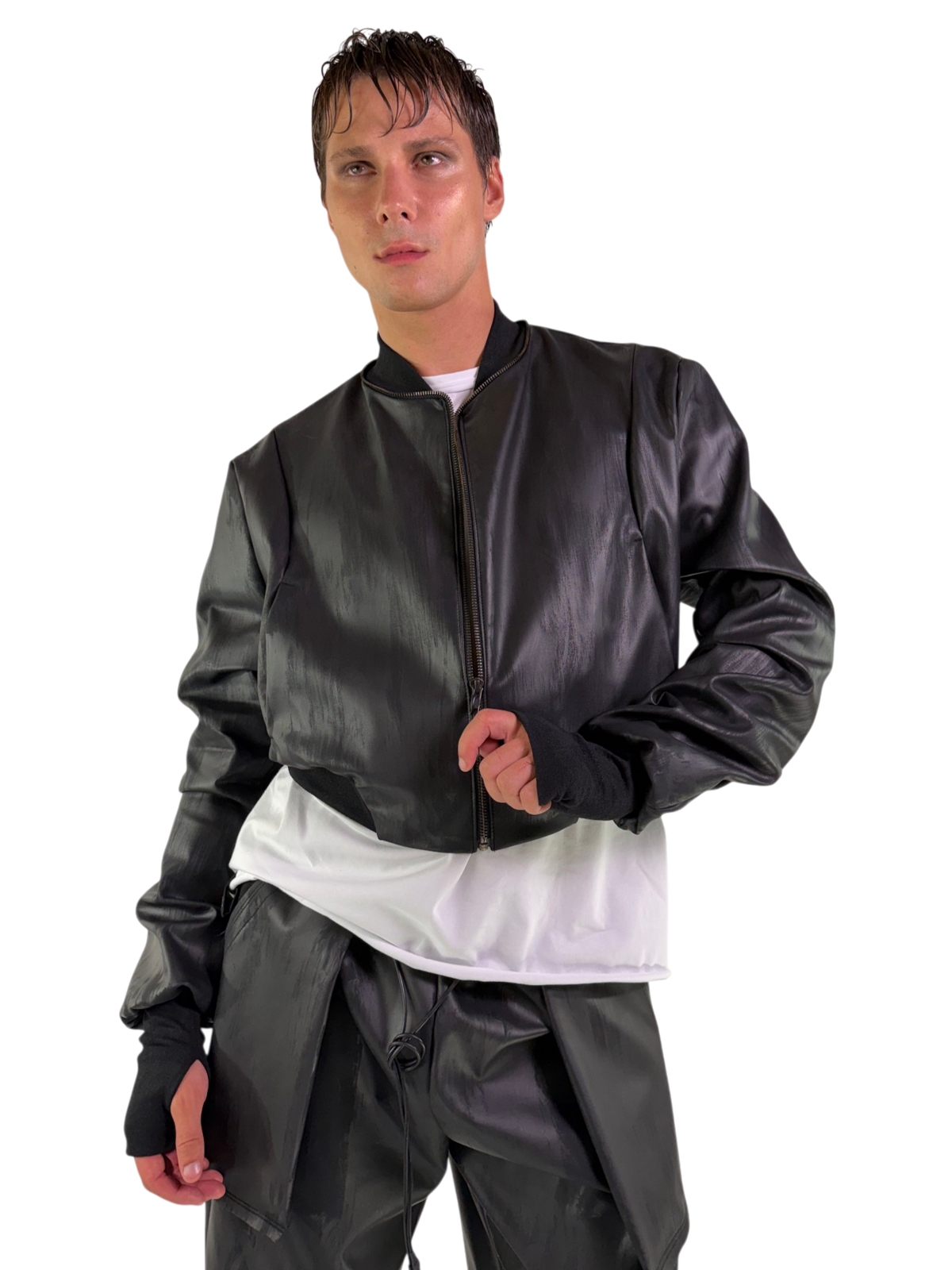 Bomber Vegan Leather CROP