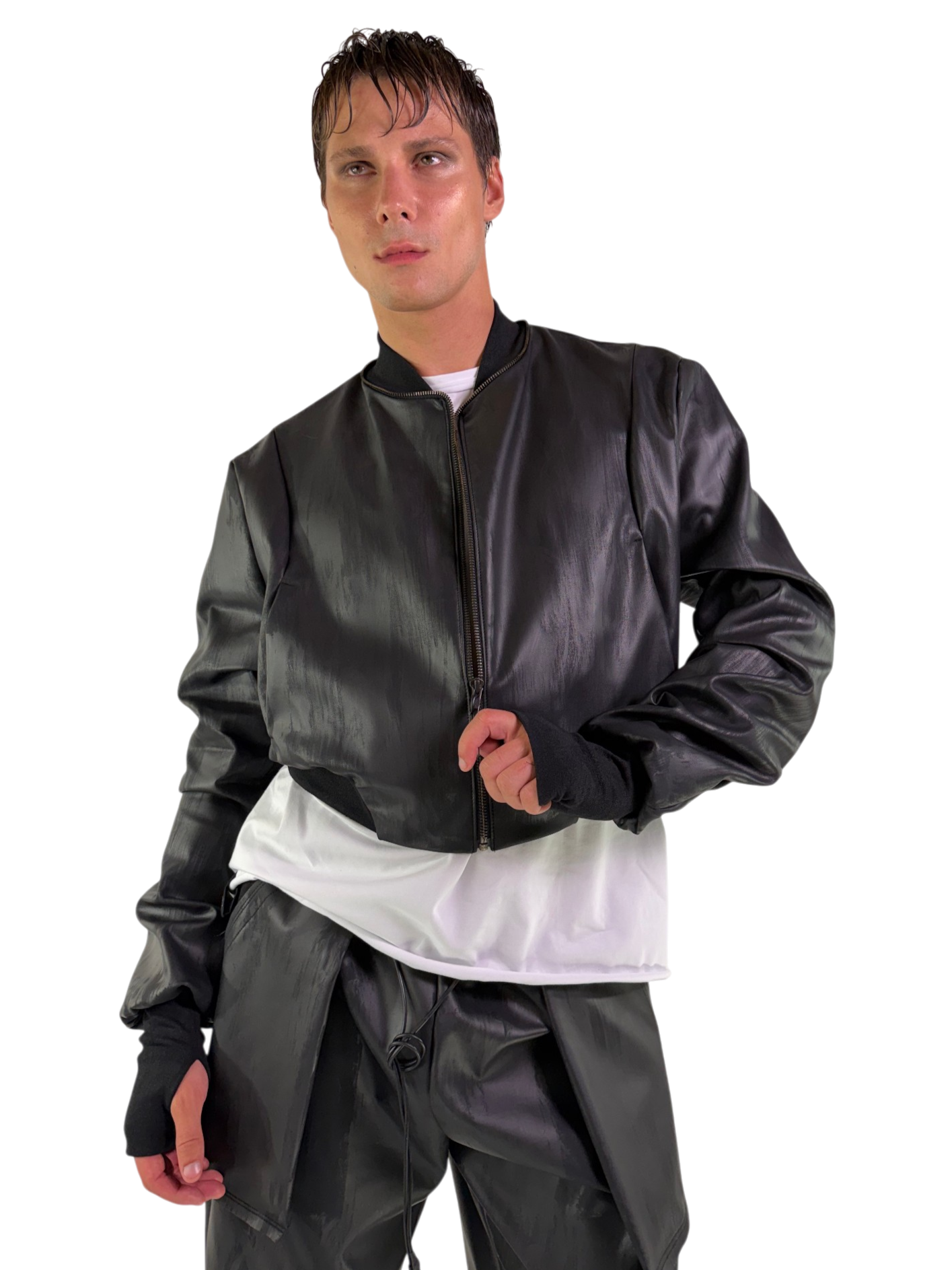 Bomber Vegan Leather CROP