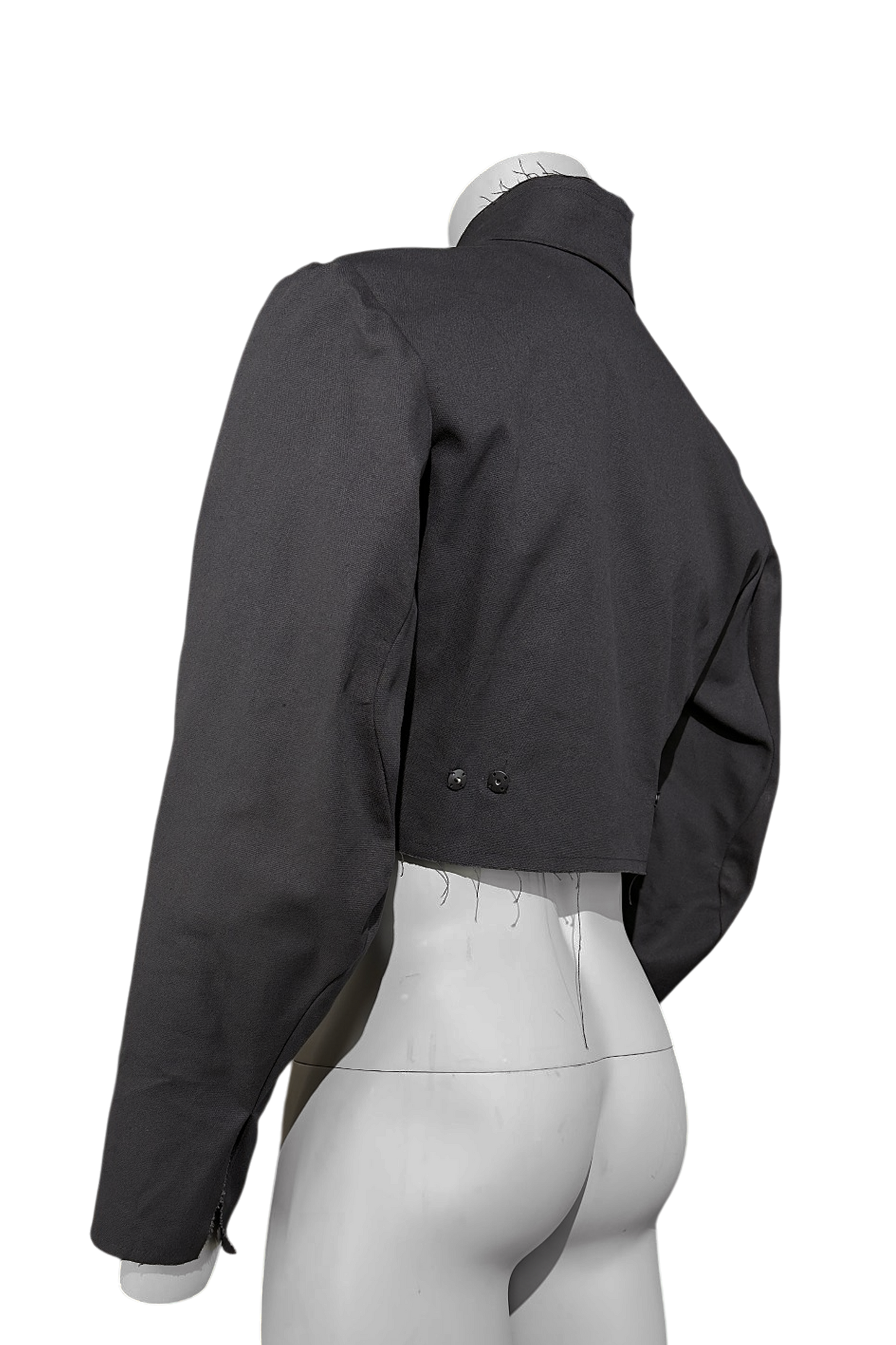 Ausgefranster Blazer aus Baumwoll-Leinen-Mix
