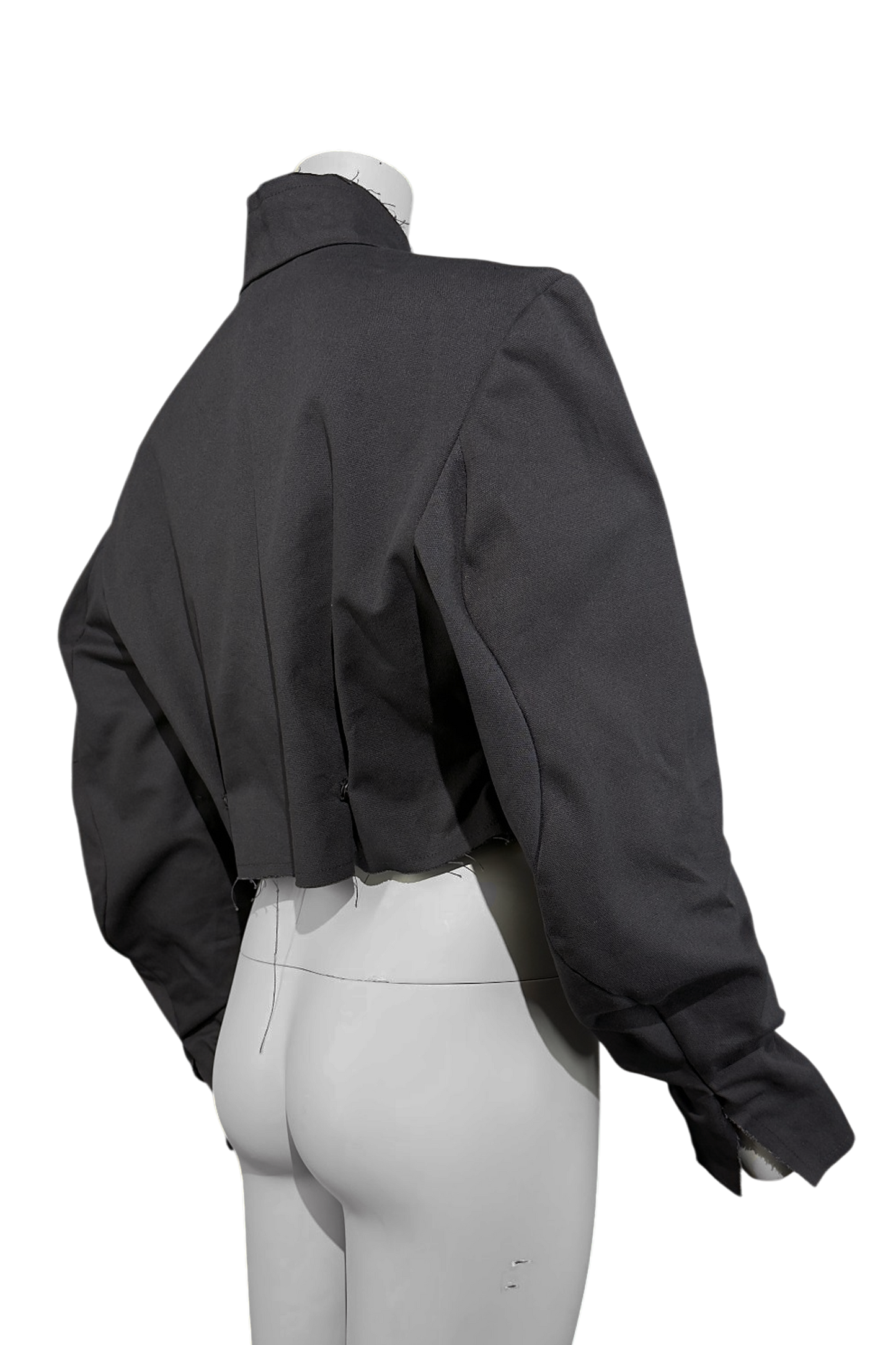 Ausgefranster Blazer aus Baumwoll-Leinen-Mix