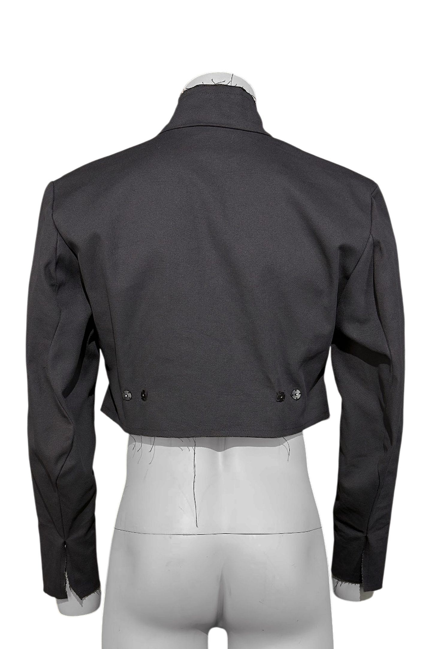 Ausgefranster Blazer aus Baumwoll-Leinen-Mix
