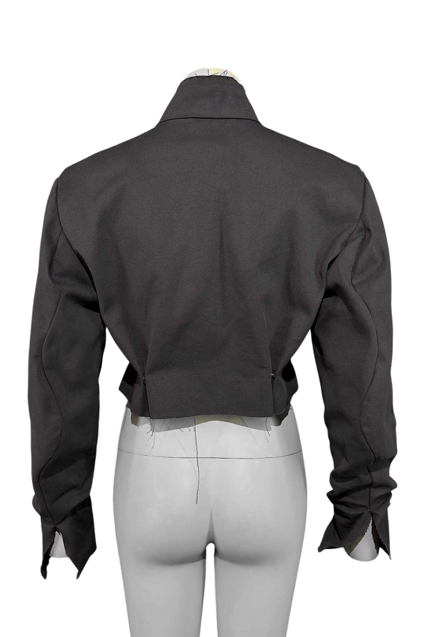 Ausgefranster Blazer aus Baumwoll-Leinen-Mix
