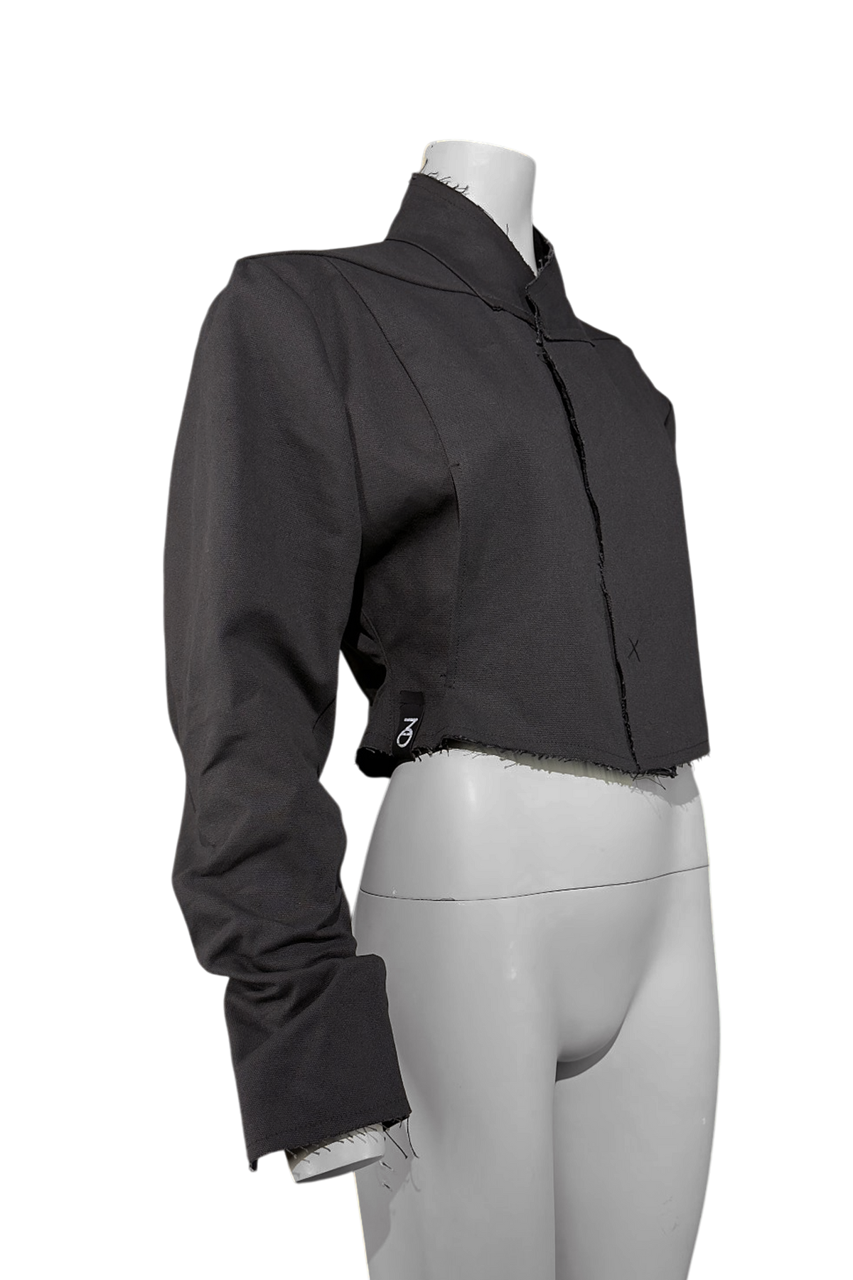 Frayed Crop Cotton&Linen Blazer