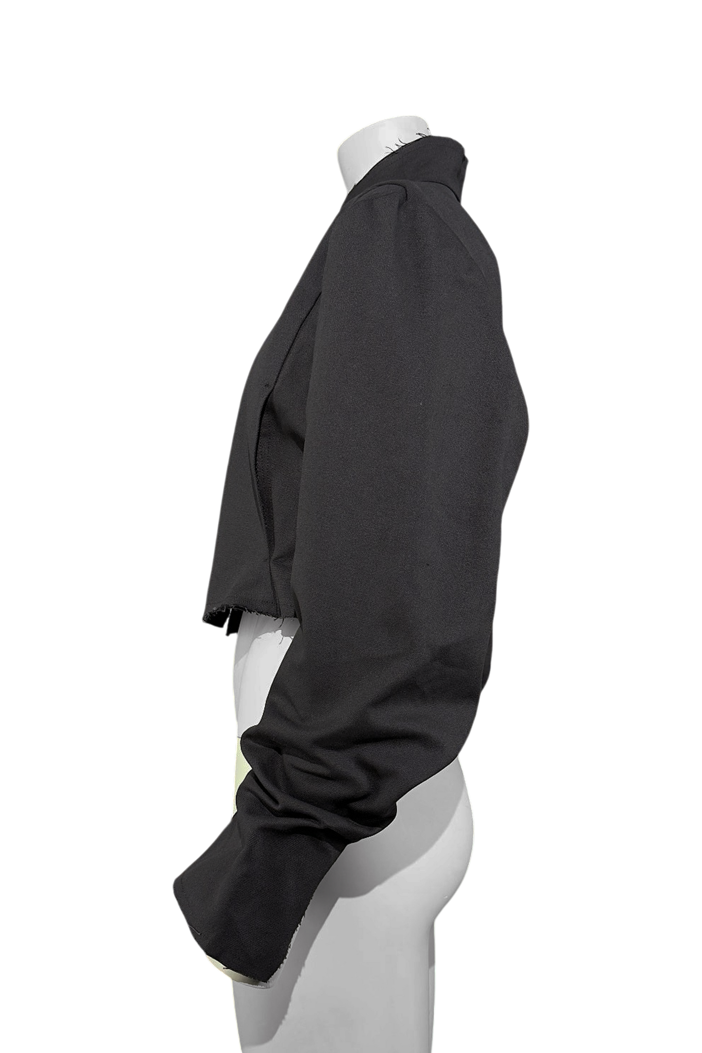 Ausgefranster Blazer aus Baumwoll-Leinen-Mix