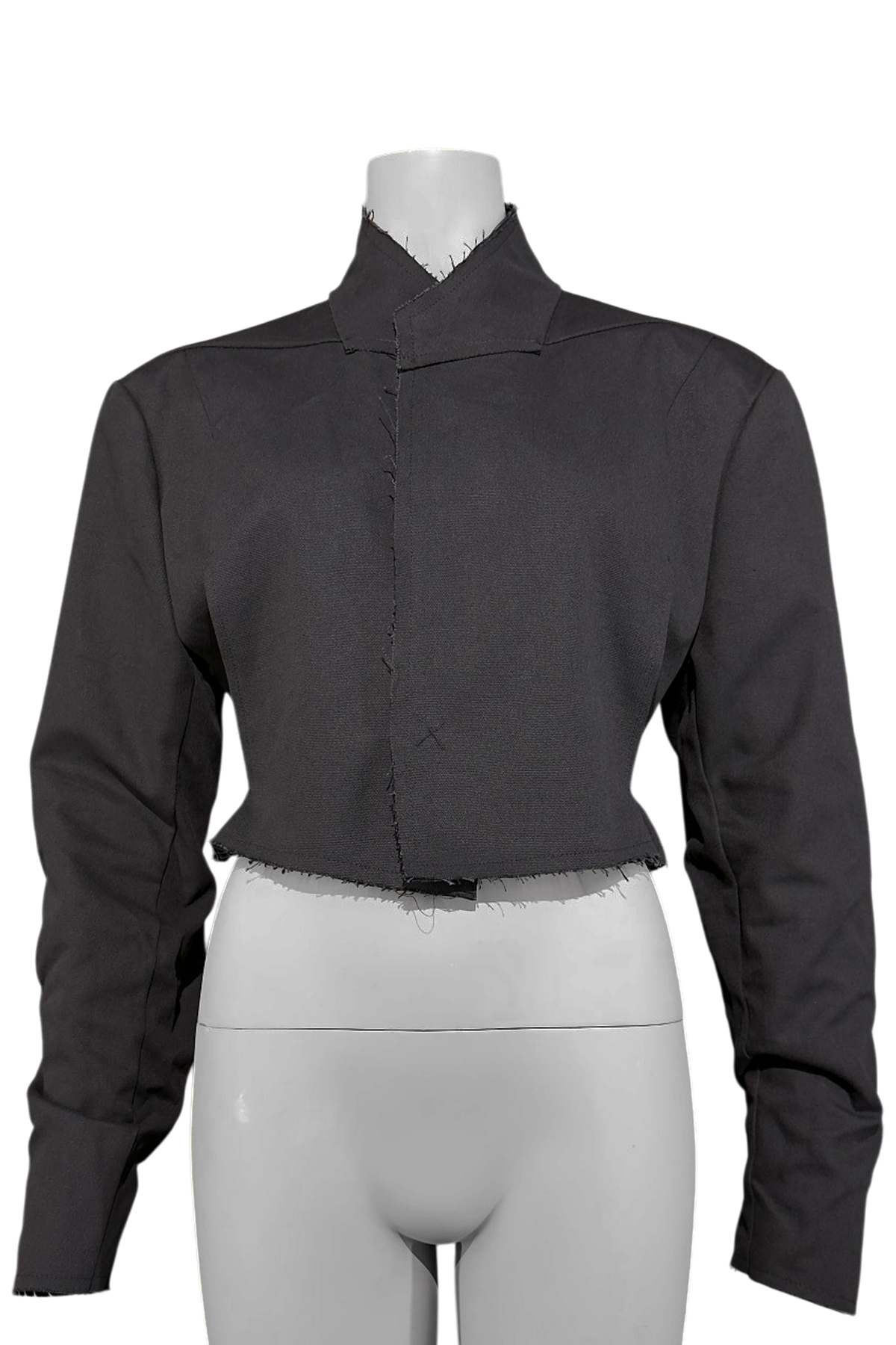 Frayed Crop Cotton&Linen Blazer