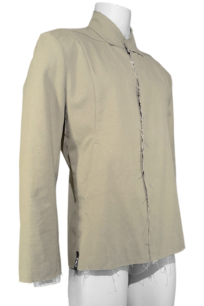Ausgefranster Leinenblazer
