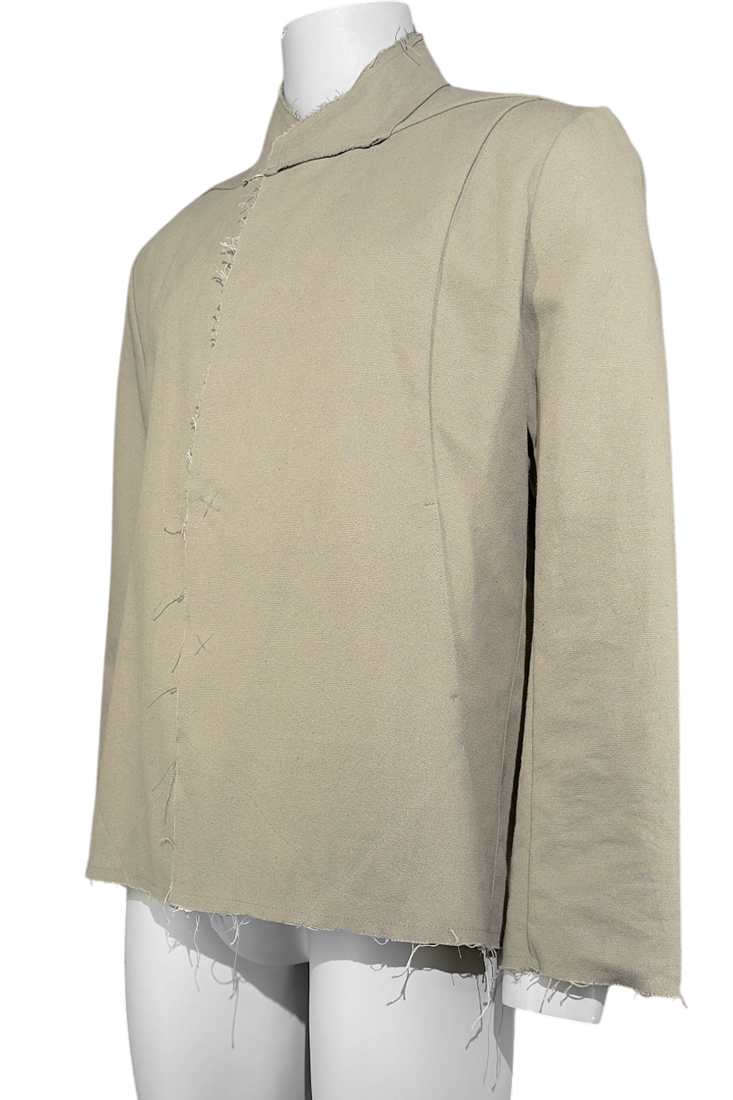 Ausgefranster Leinenblazer