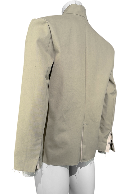 Ausgefranster Leinenblazer