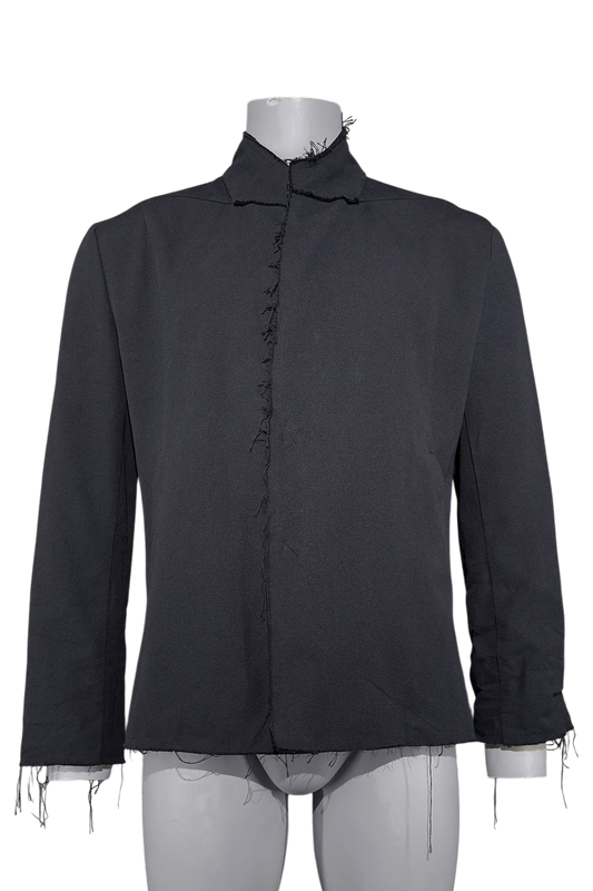 Frayed Linen Blazer