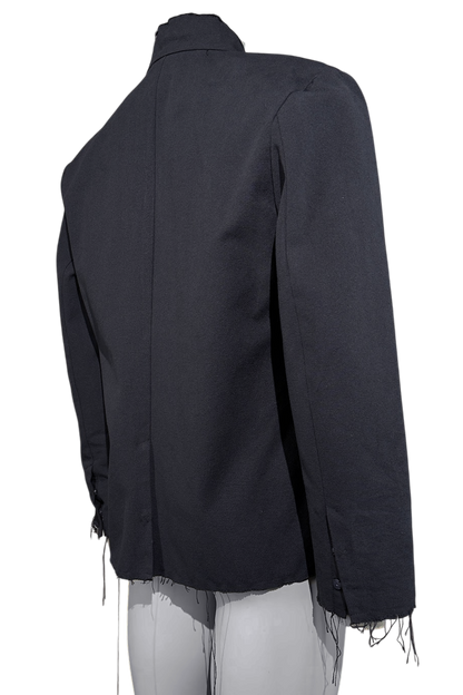 Ausgefranster Leinenblazer