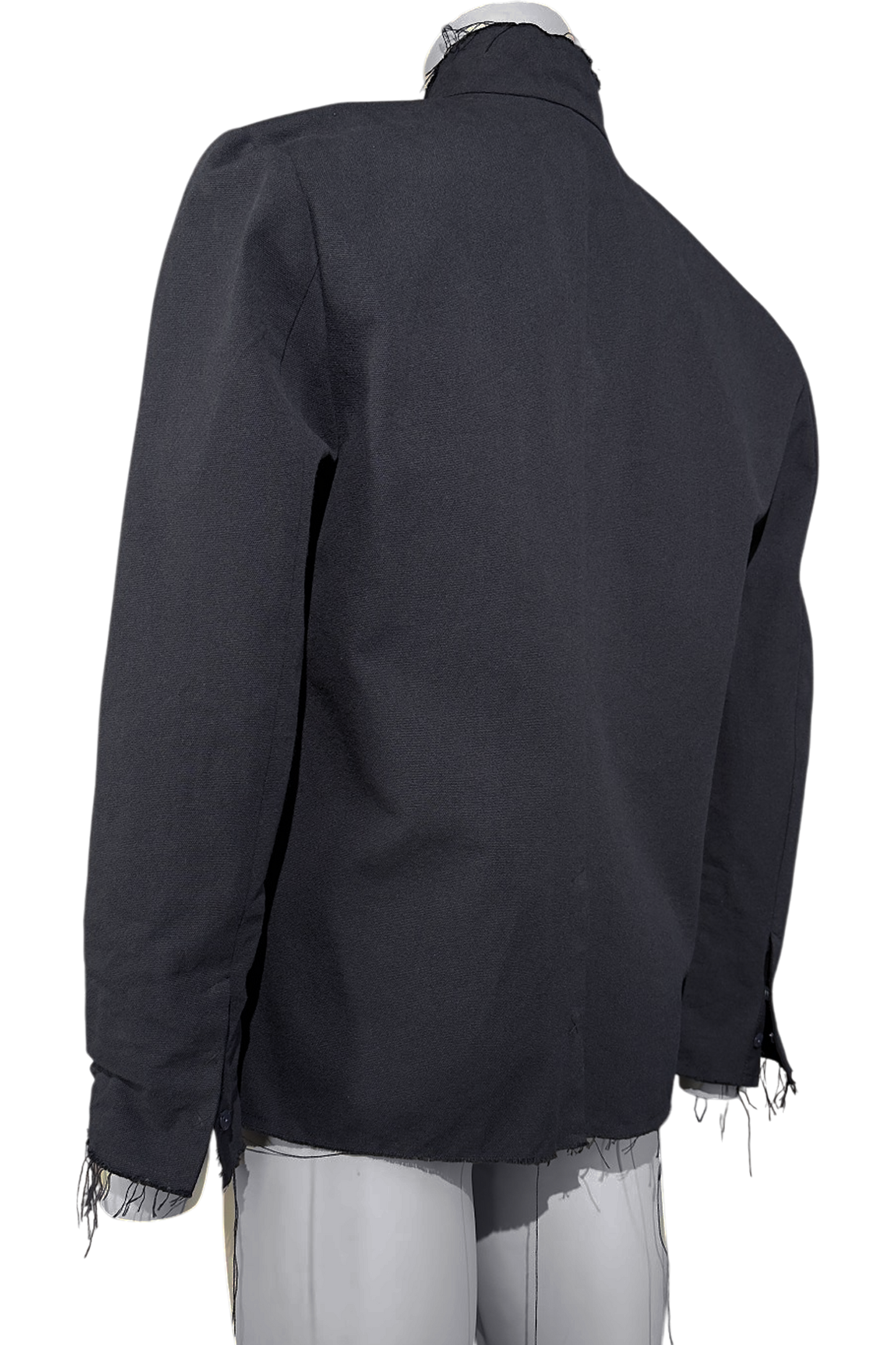 Ausgefranster Leinenblazer