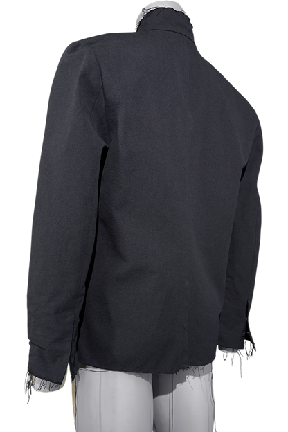 Ausgefranster Leinenblazer