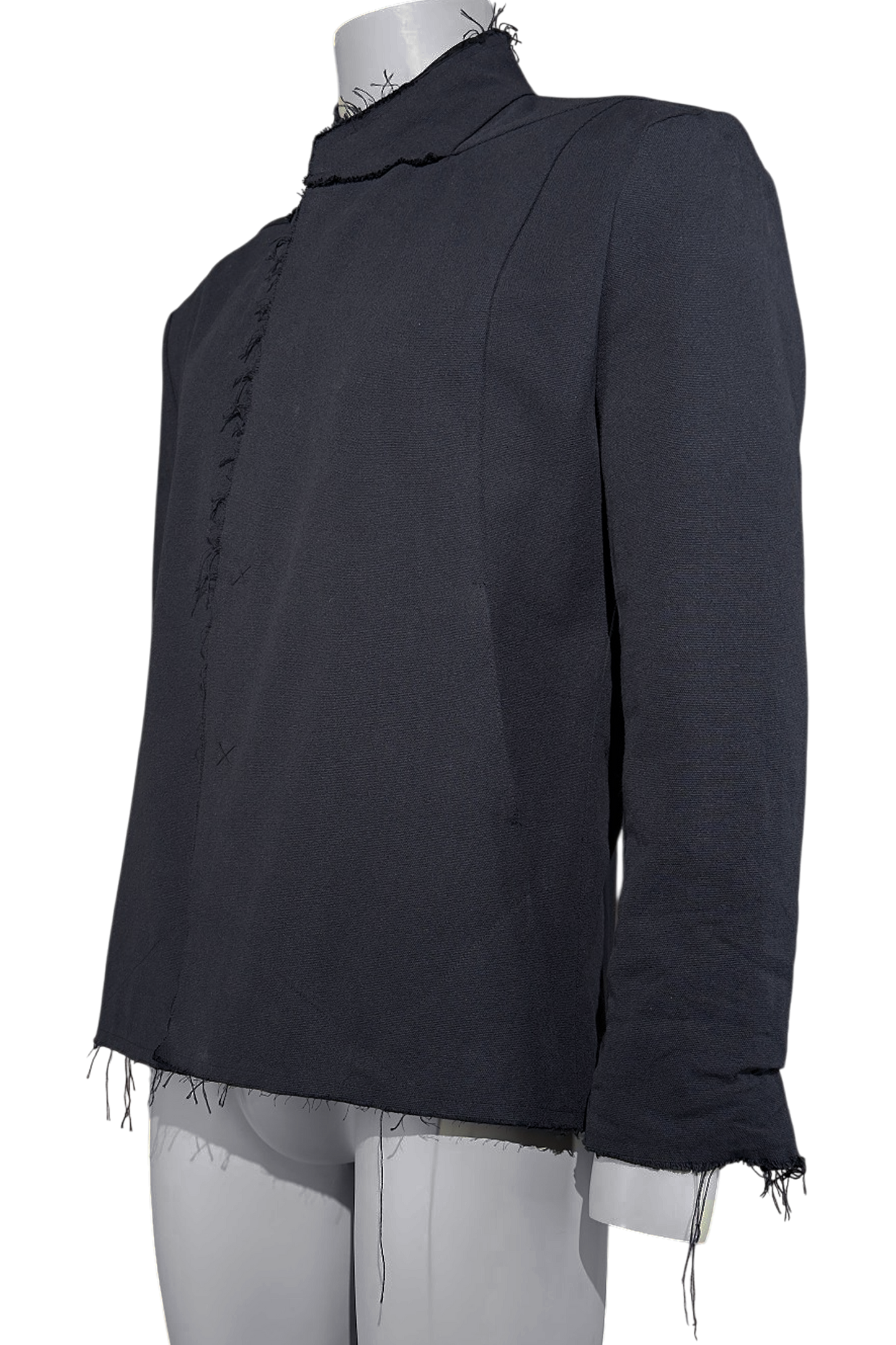 Ausgefranster Leinenblazer