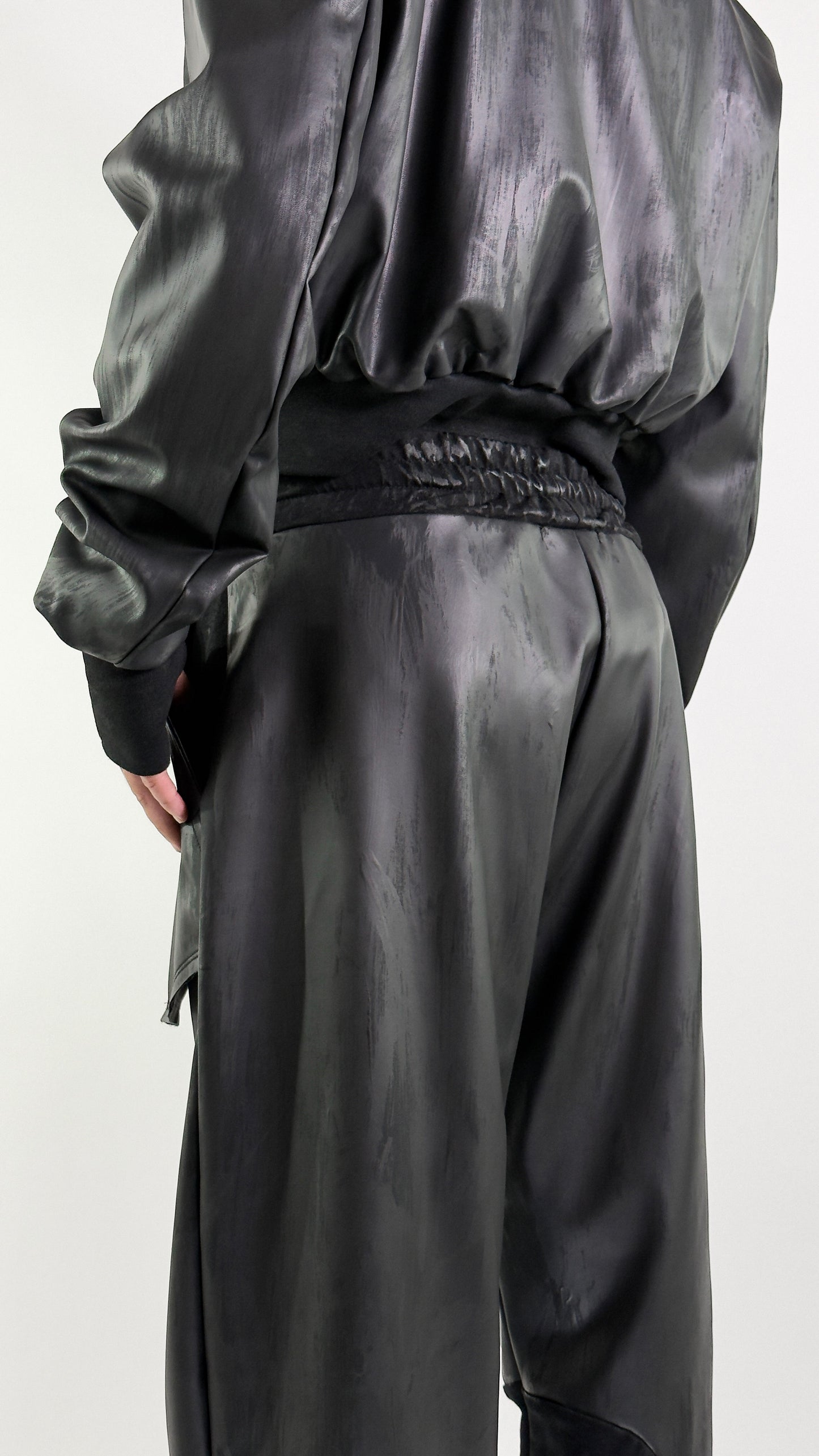 Bomber en cuir vegan court