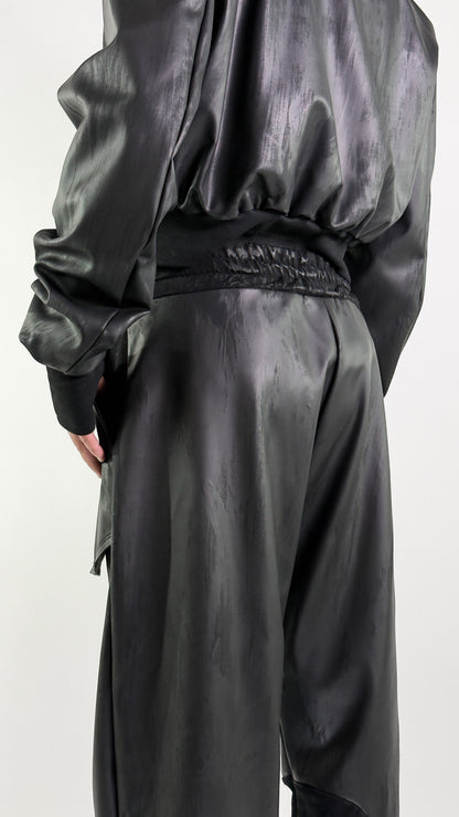 Bomber en cuir vegan court