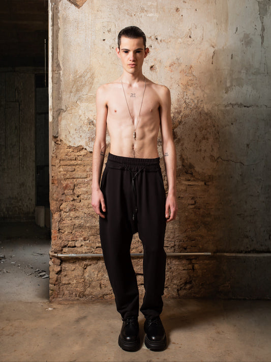 Large Sweat Pants in cotton brushed stitch