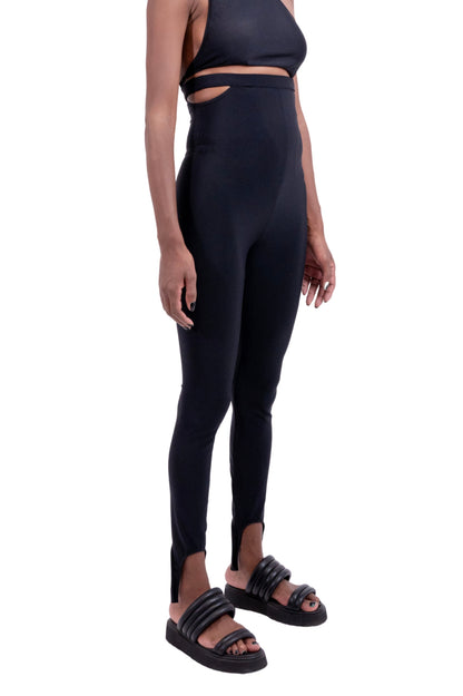 ZHANANONA leggins black high waisted breathable spandex comfort high rise freedom of movement zero waste Barcelona avant-garde