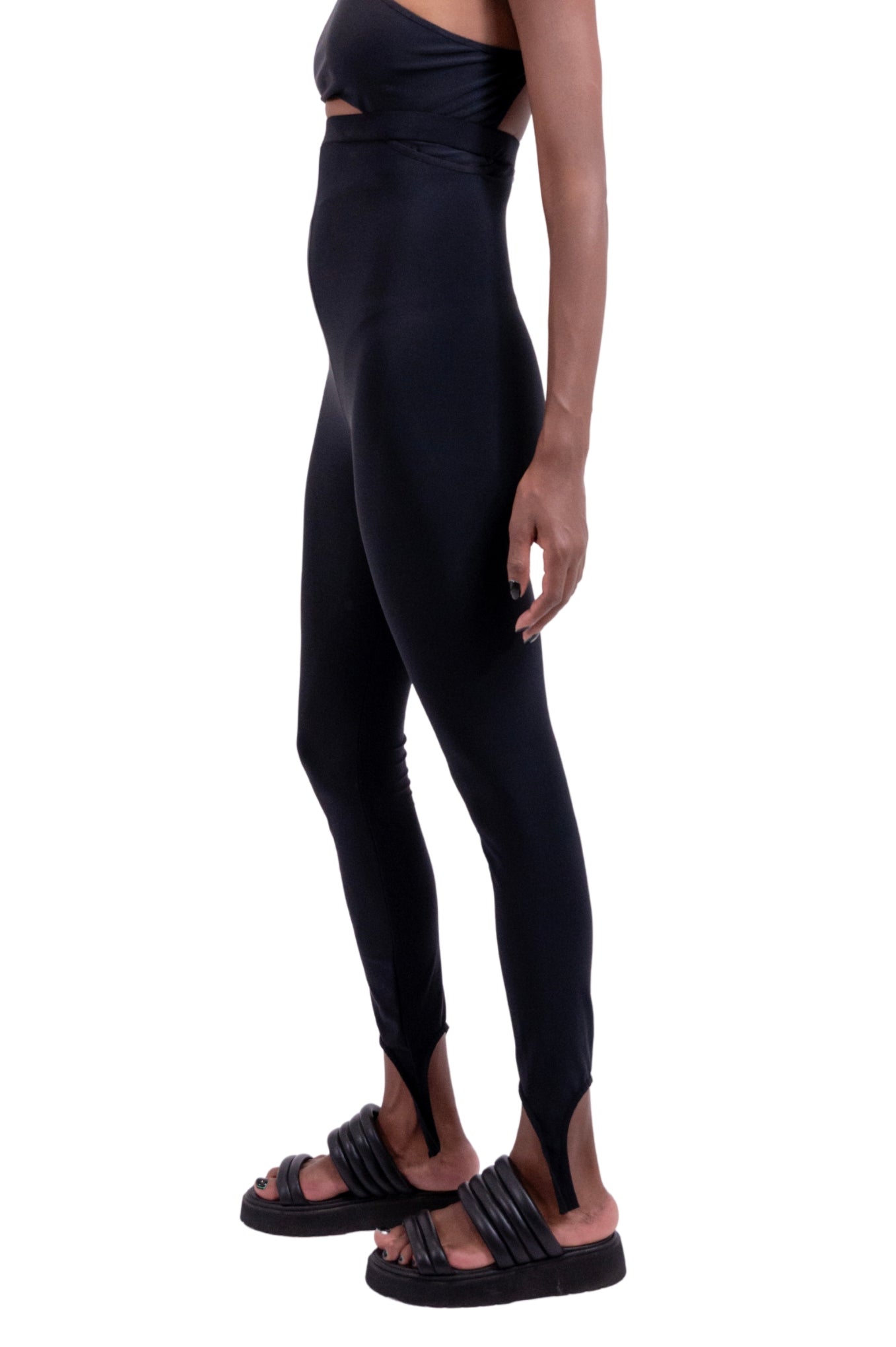 ZHANANONA leggins black high waisted breathable spandex comfort high rise freedom of movement zero waste Barcelona avant-garde