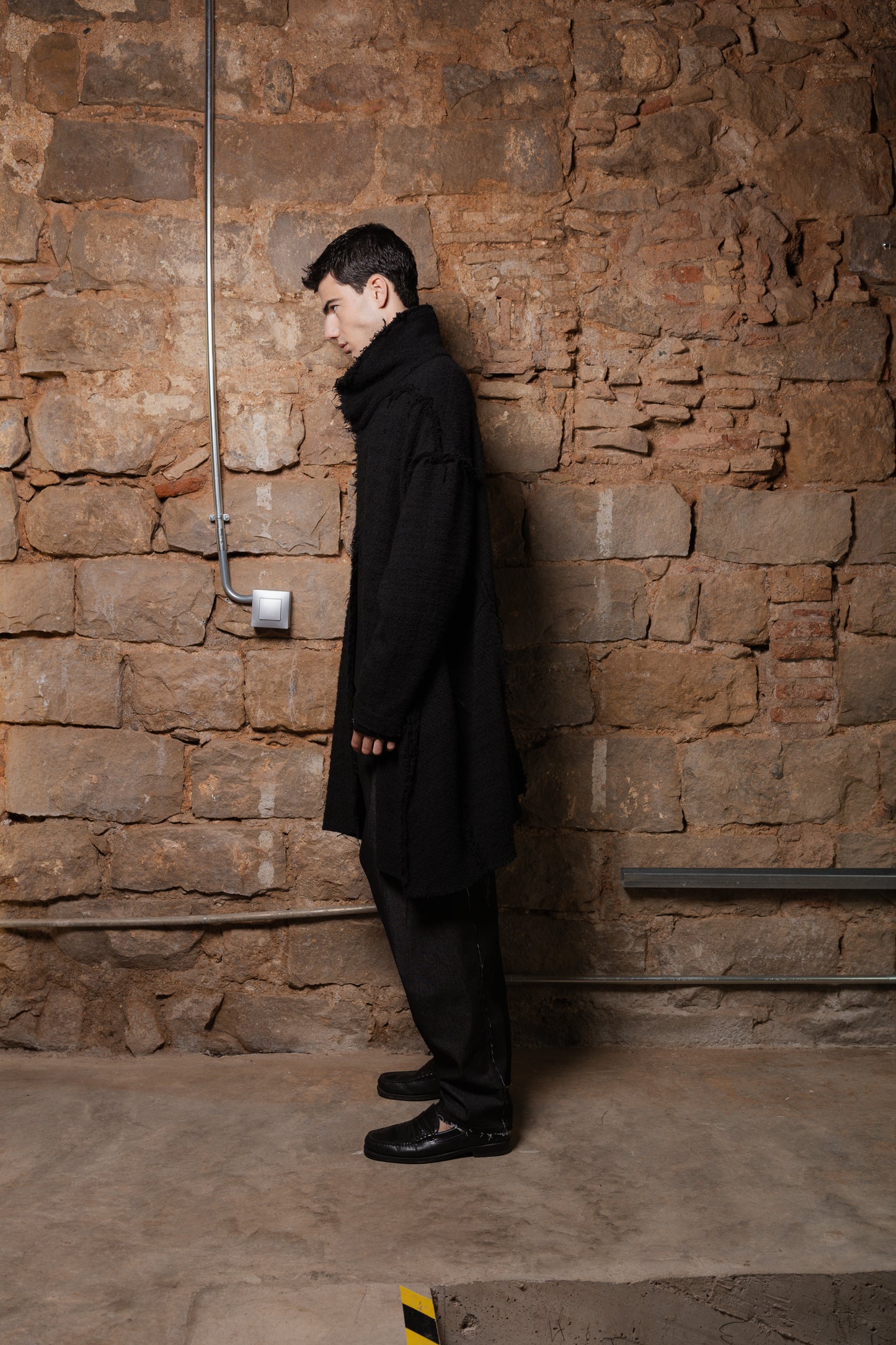 Nebula Oversize Tweed Coat - ZHANNAONA | Partes de arriba - Detail View