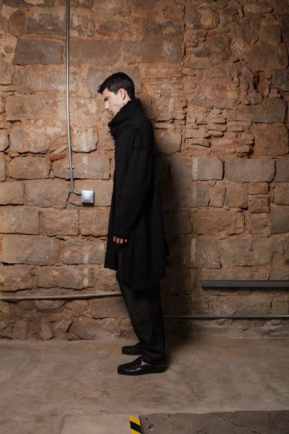 Nebula Oversize Tweed Coat - ZHANNAONA | Partes de arriba - Detail View