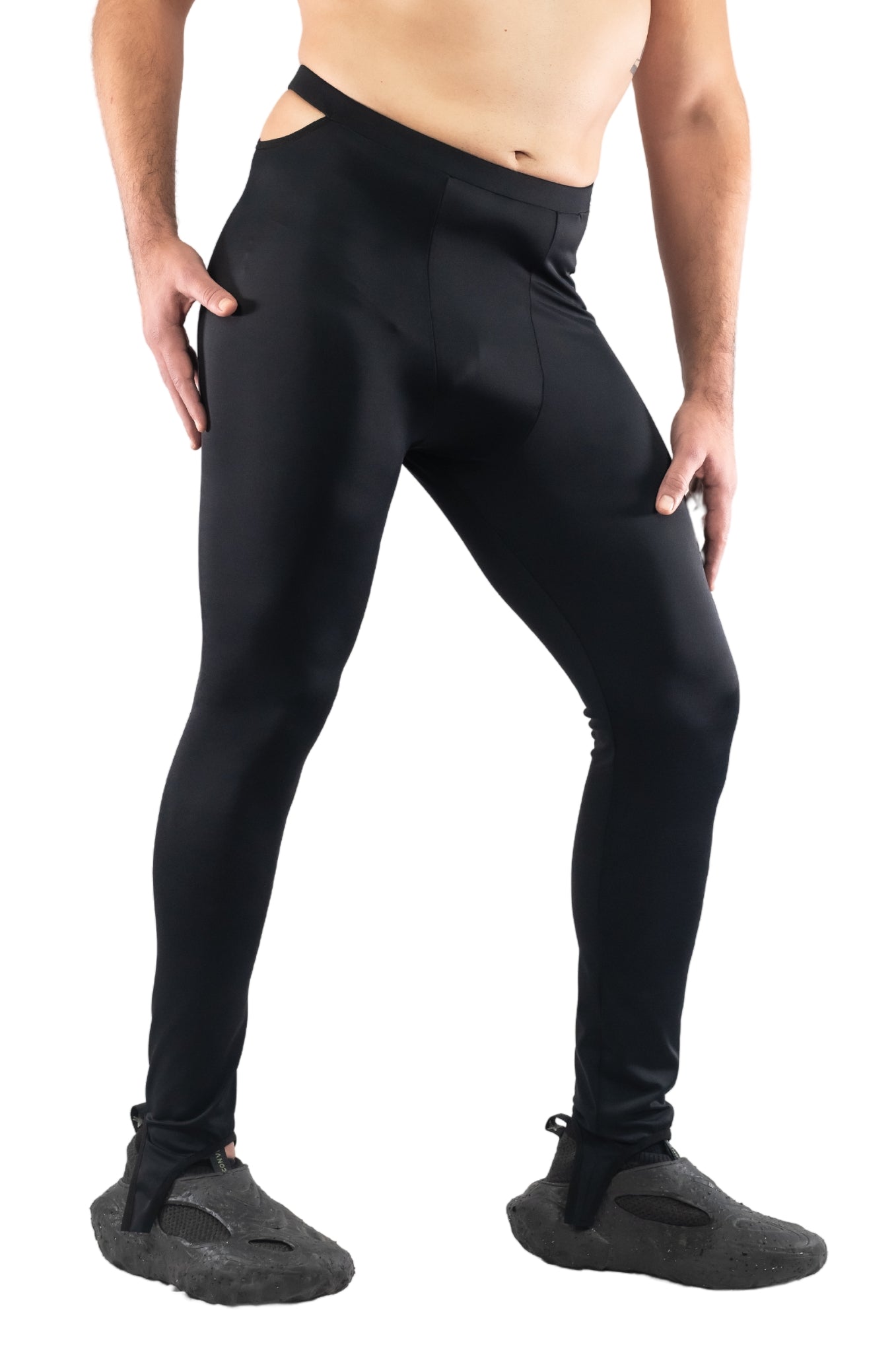 ZHANNAONA leggins man black breathable spandex comfort high rise freedom of movement Barcelona avant-garde