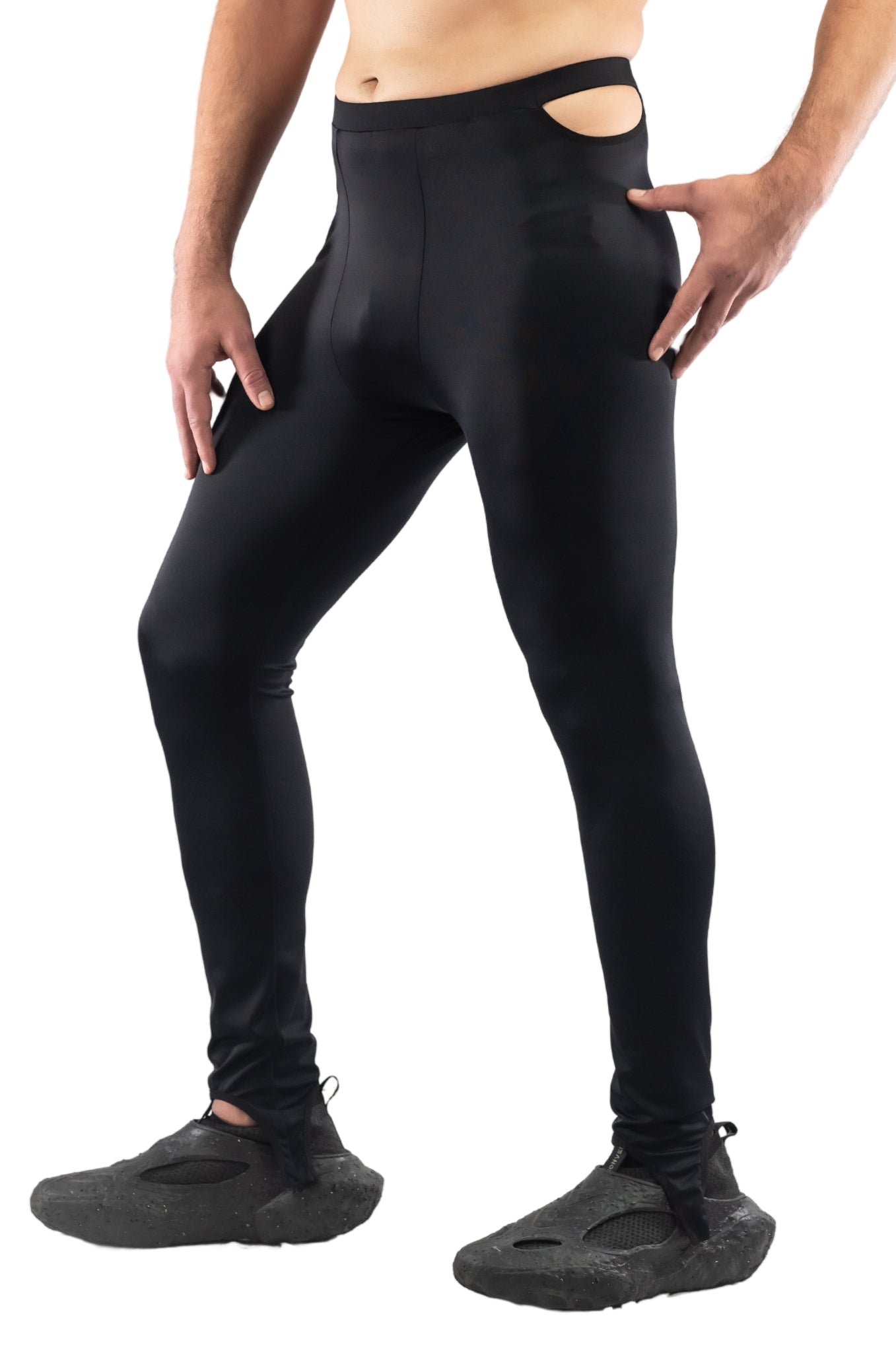 ZHANNAONA leggins man black breathable spandex comfort high rise freedom of movement Barcelona avant-garde