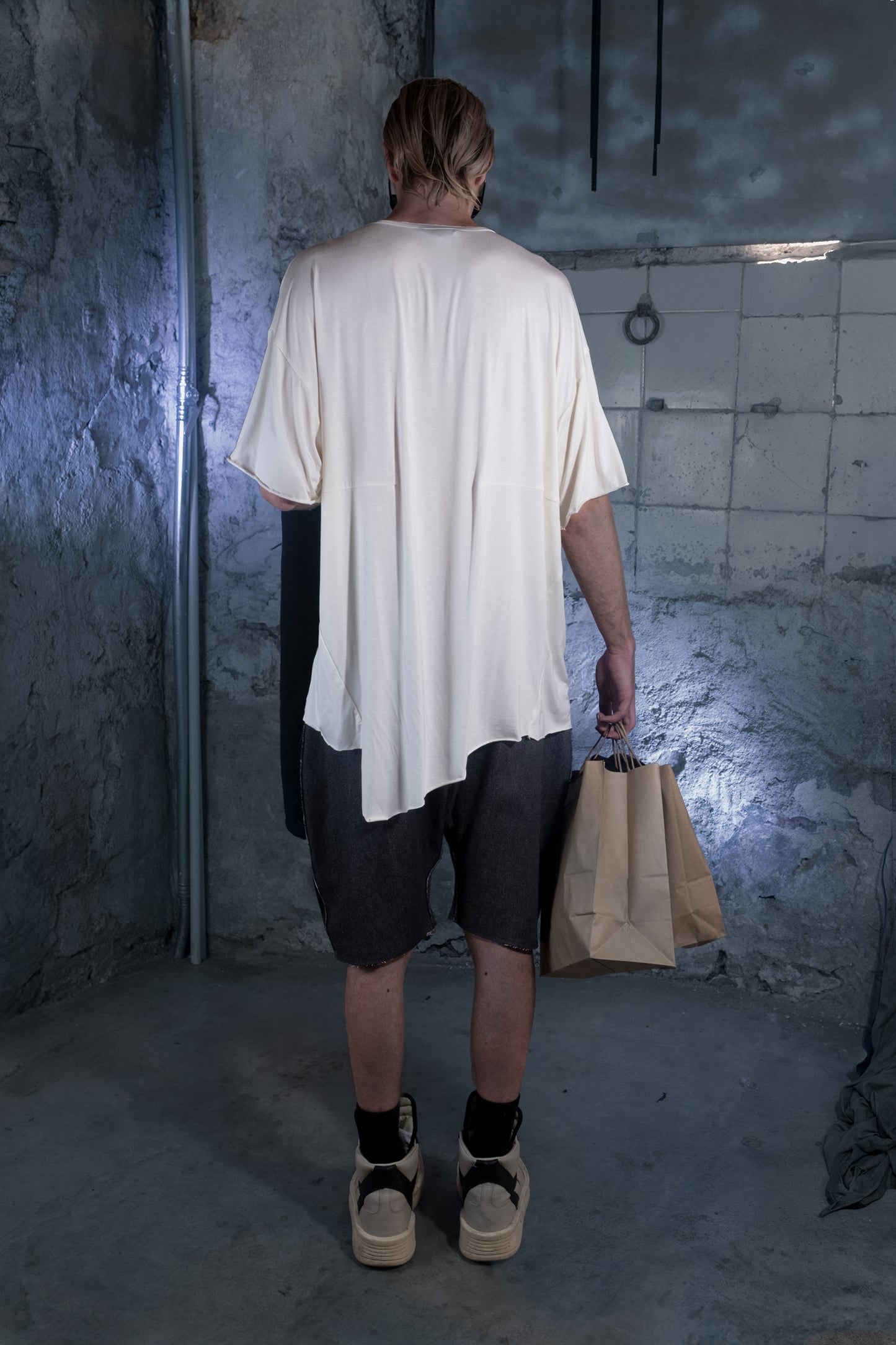 IVAN Oversize T-Shirt in Off White Bamboo