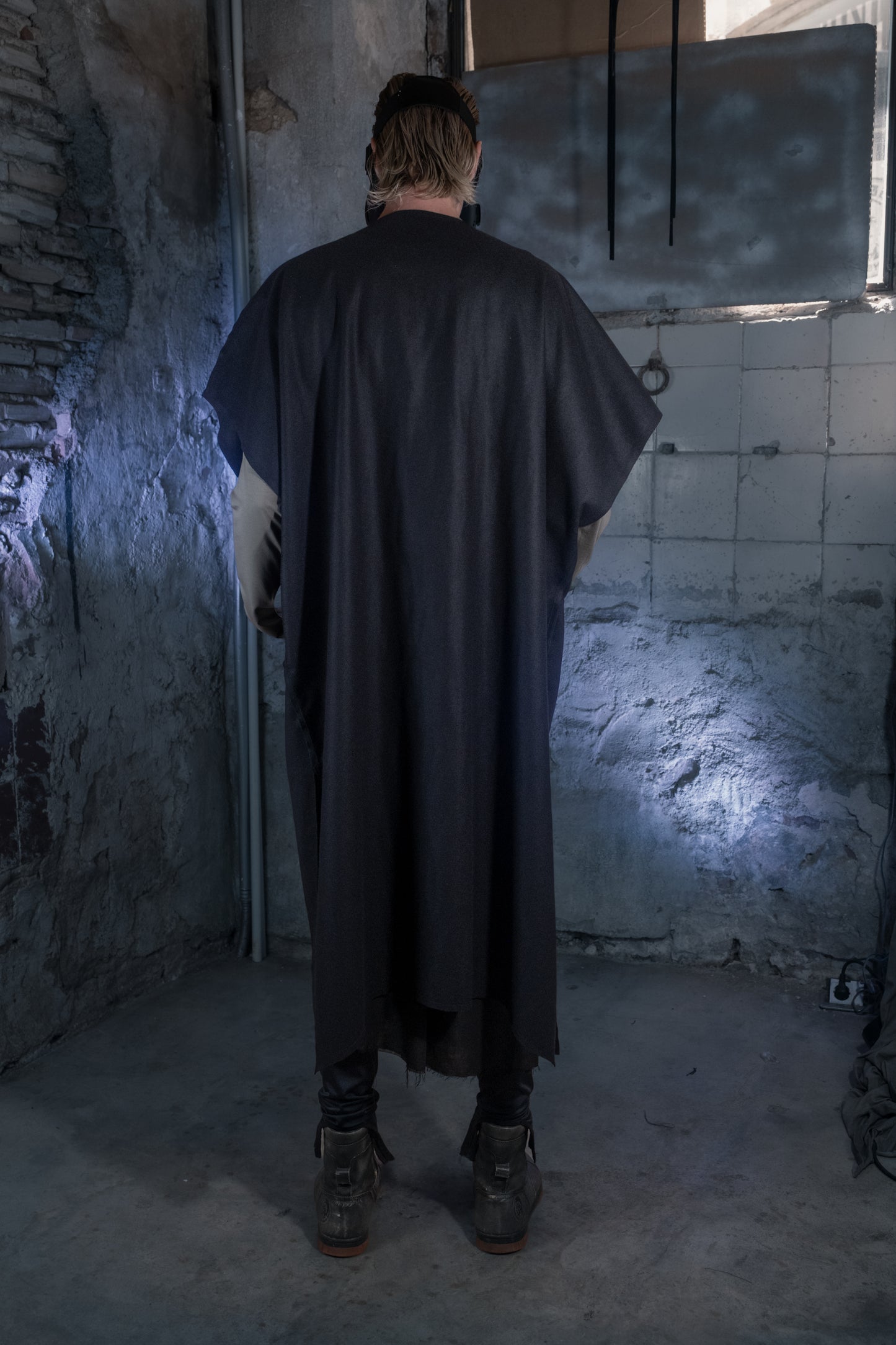 Gravity Asymmetrical Sleeveless Cape Coat