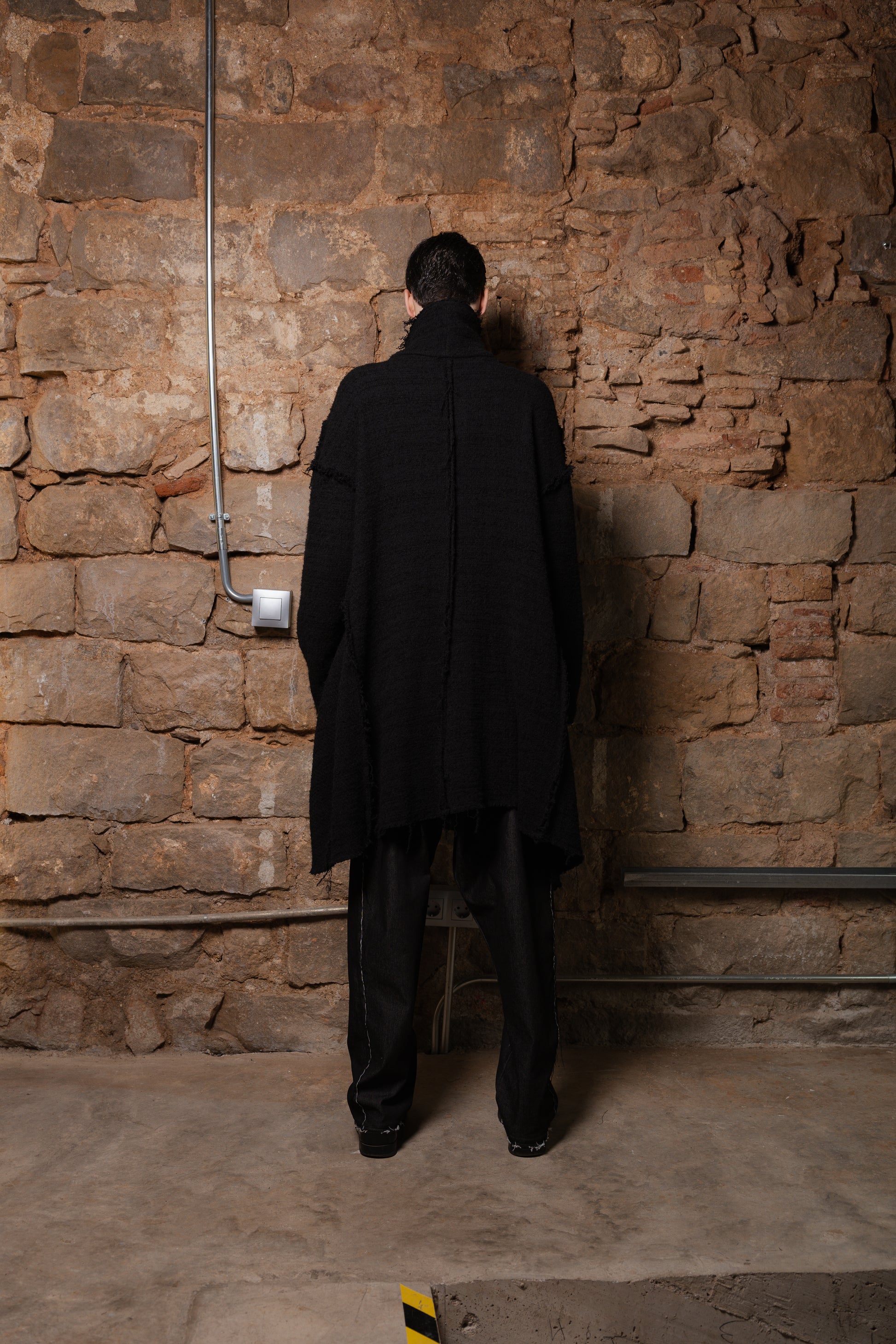 Nebula Oversize Tweed Coat - ZHANNAONA | Partes de arriba - Back View