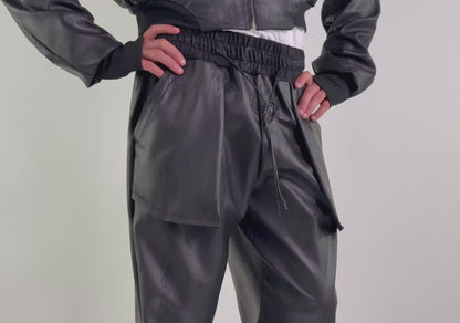 Bomber Vegan Leather CROP