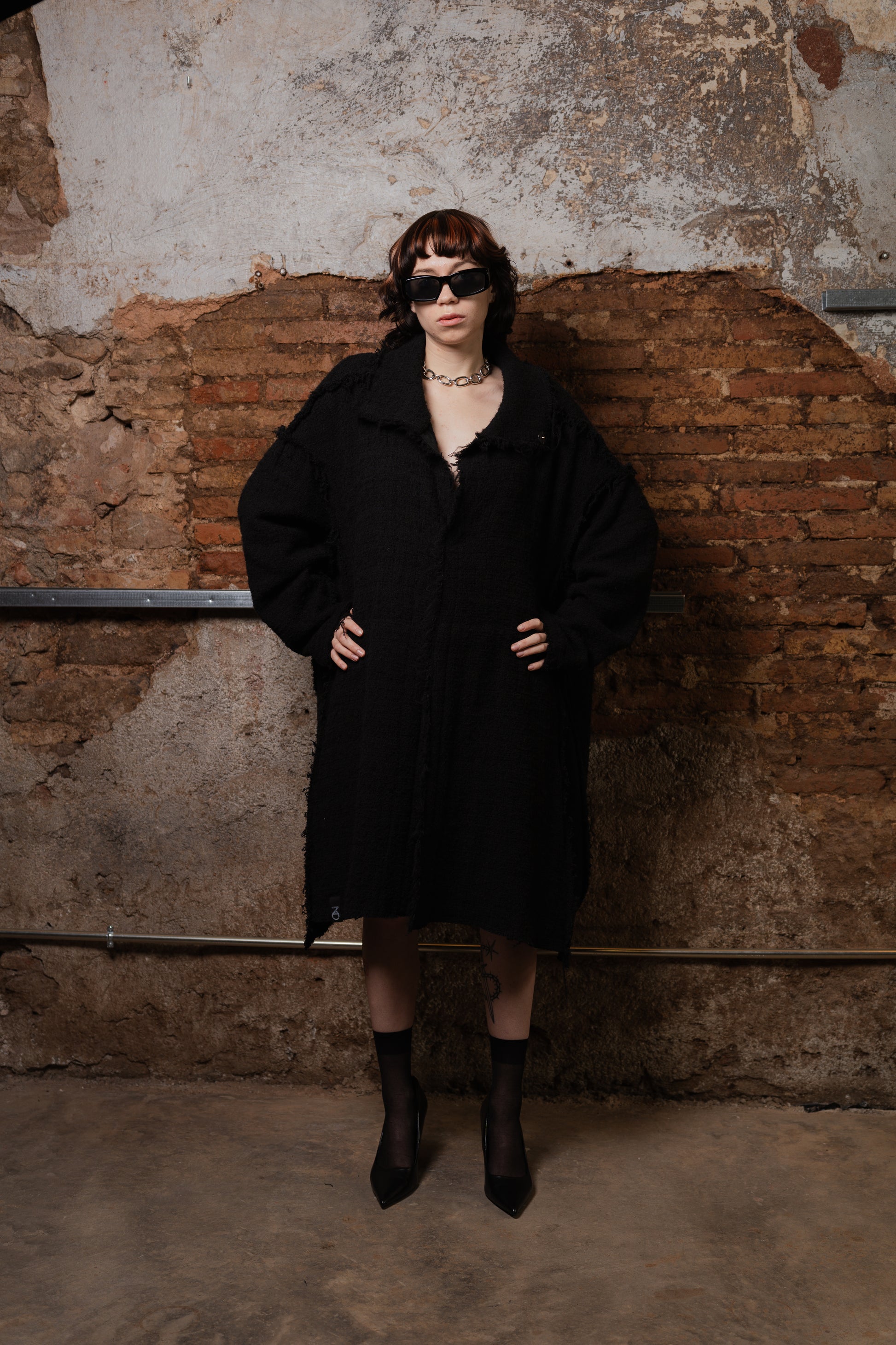 Nebula Oversize Tweed Coat - ZHANNAONA | Partes de arriba - View 9