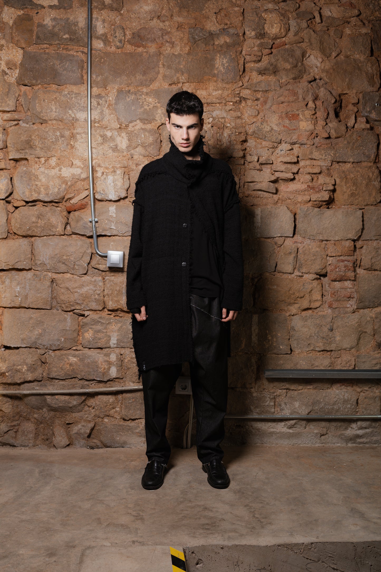 Nebula Oversize Tweed Coat - ZHANNAONA | Partes de arriba